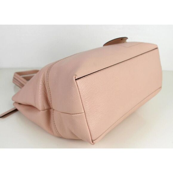 ROOMY J.CREW POWDER PINK GENUINE LEATHER SHOULDER BAG HANDBAG TOTE HOBO PURSE - Picture 6 of 14